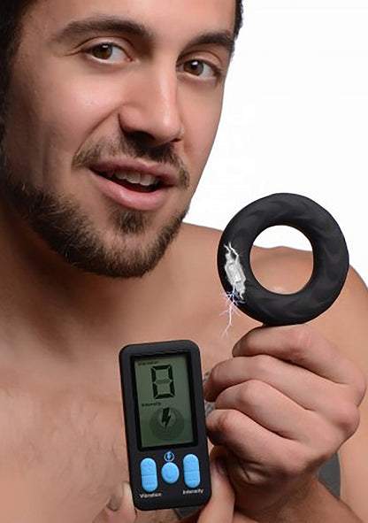 Anillo vibrador para el pene de silicona E-Stim Pro 5x