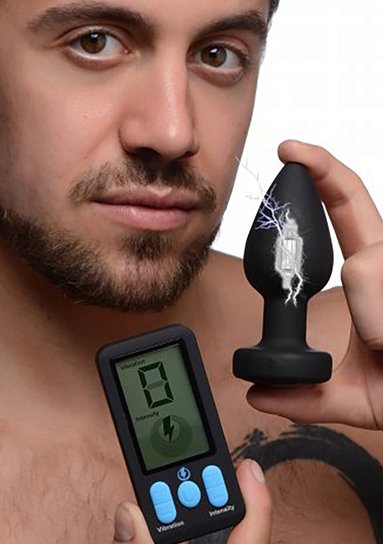 Plug anal vibrador de silicona con control remoto