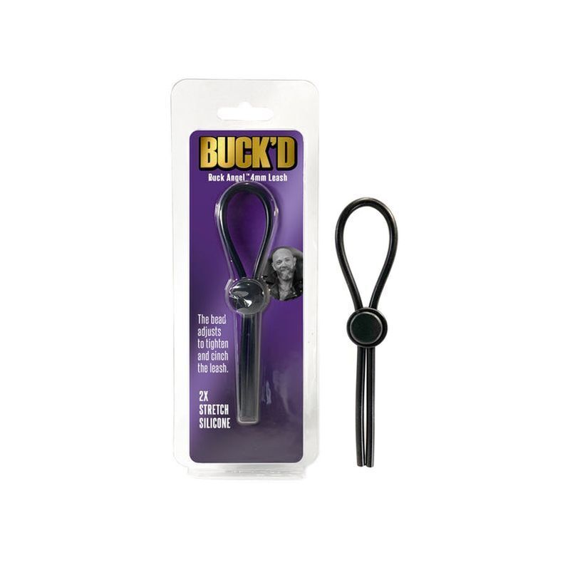 Buck Angel - Cockring Leash 4mm - Black