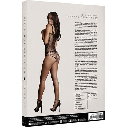 Contrast Net Teddy - Black - O/S