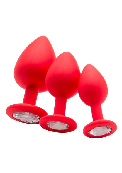 Regular Diamond Butt Plug - Red