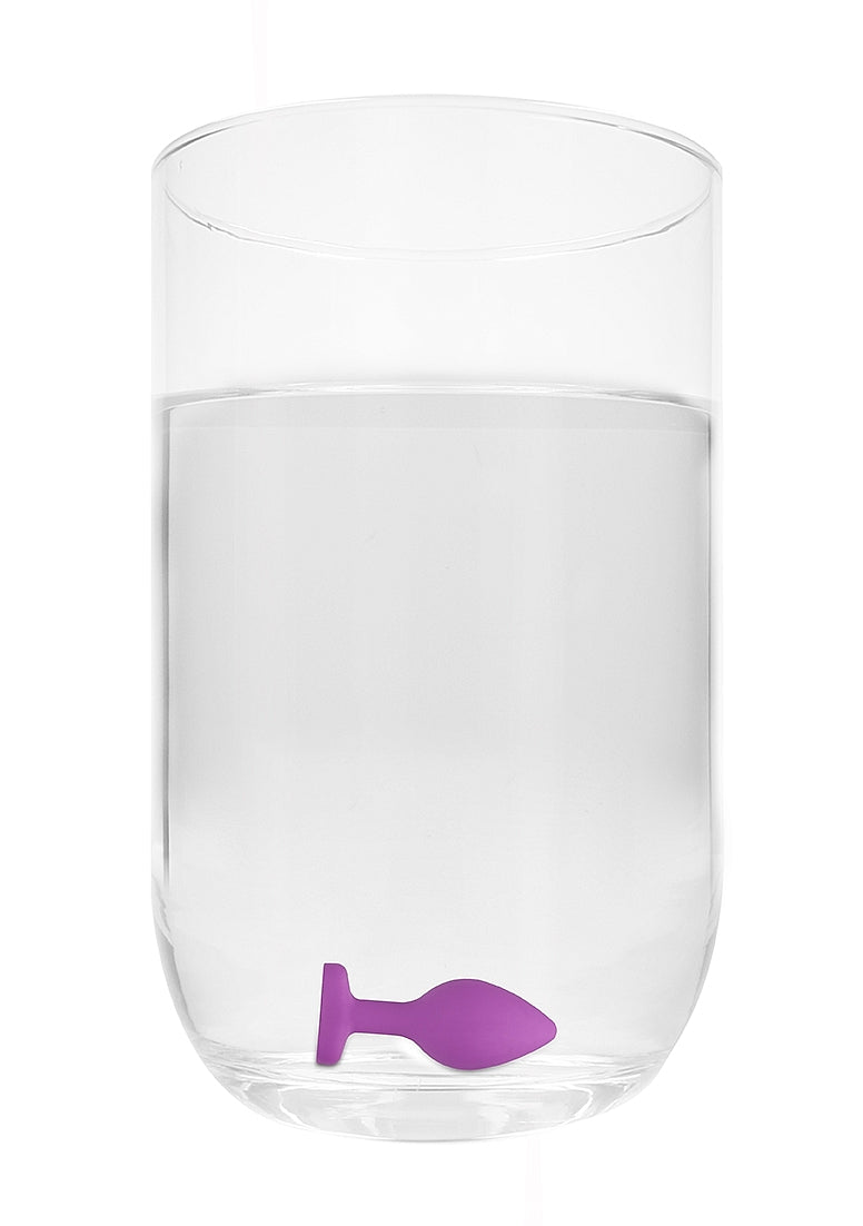 Plug anal en forme de cœur en diamant - Régulier - Violet