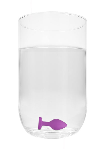 Plug anal en forme de cœur en diamant - Régulier - Violet