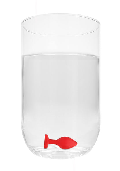 Plug anal en forme de cœur en diamant - Régulier - Rouge