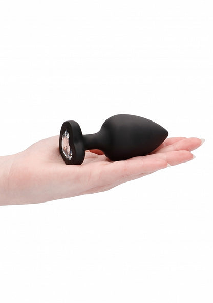 Plug anal en forme de cœur en diamant - Extra large