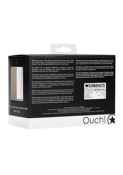 Plug anal en forme de cœur en diamant - Extra large