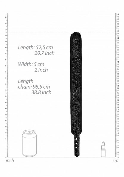 Ouch! - Luxury Collar with Leash - Black