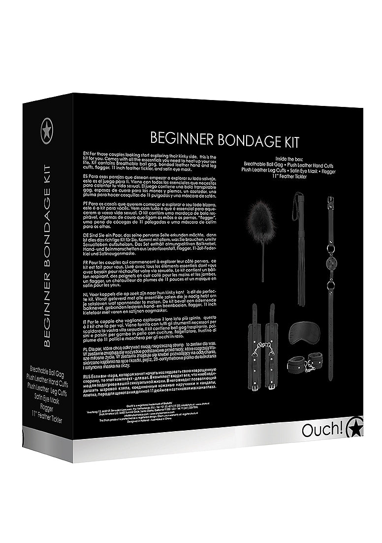Kit de Bondage para Principiantes Negro - Ouch!