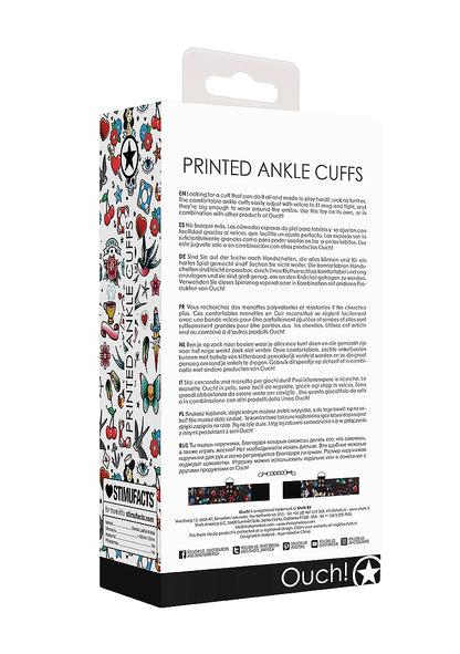 Printed Ankle Cuffs - Old School Tattoo Style