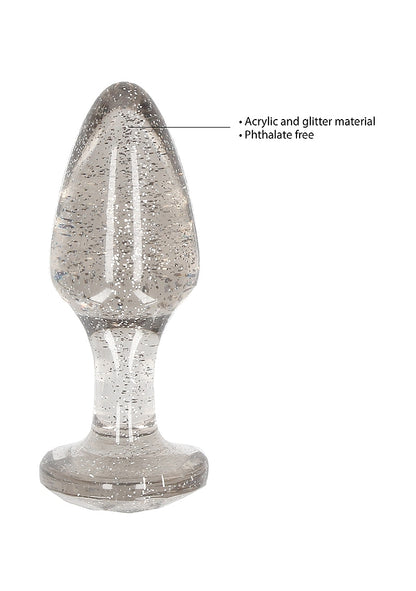 Juego de 3 plugs anal en acrílico - Plateado