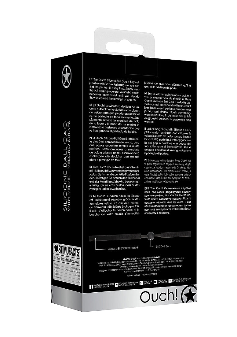 V&V Adjustable Silicone Ball Gag