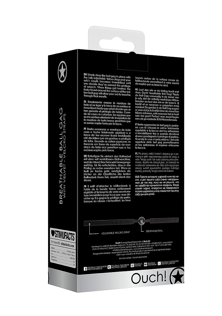 V&V Adjustable Breathable Gag