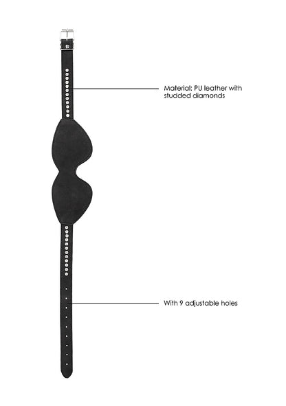 Diamond Studded Eye-Mask - Black