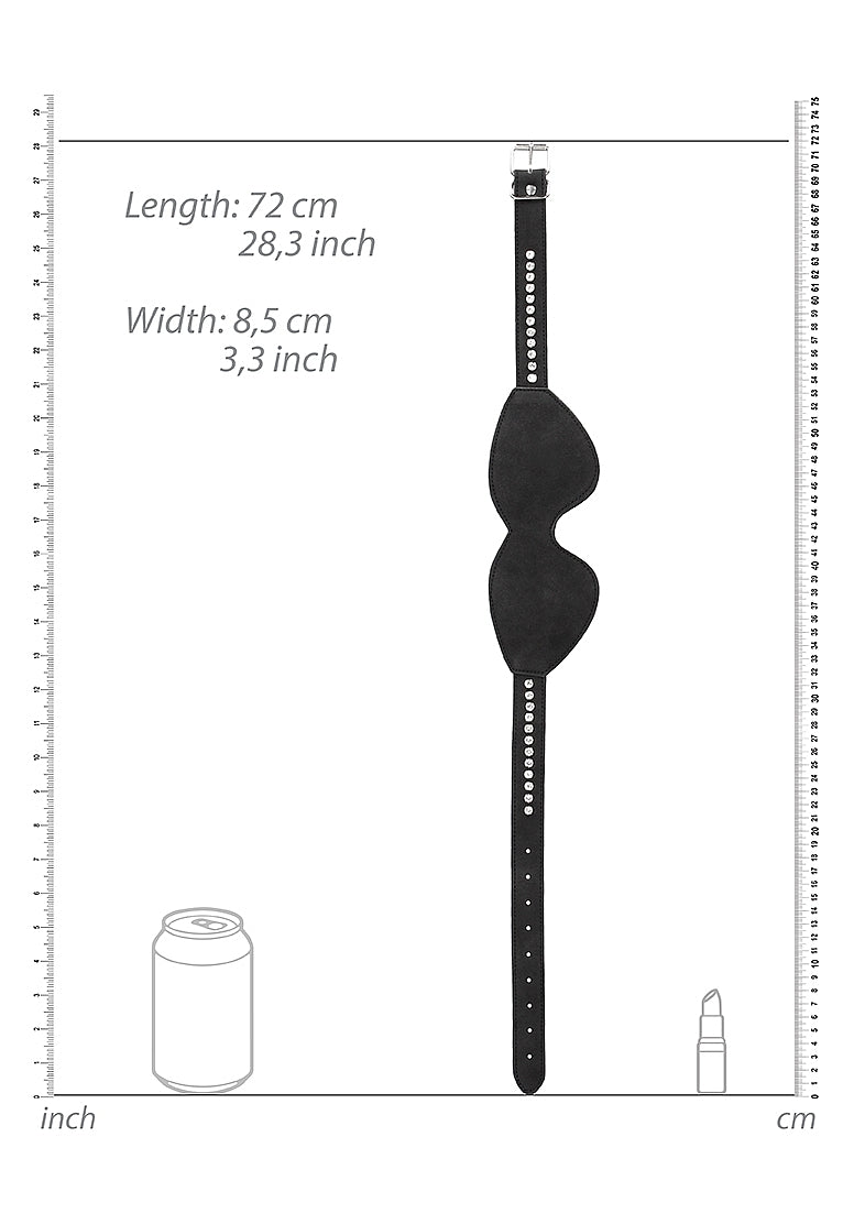 Diamond Studded Eye-Mask - Black