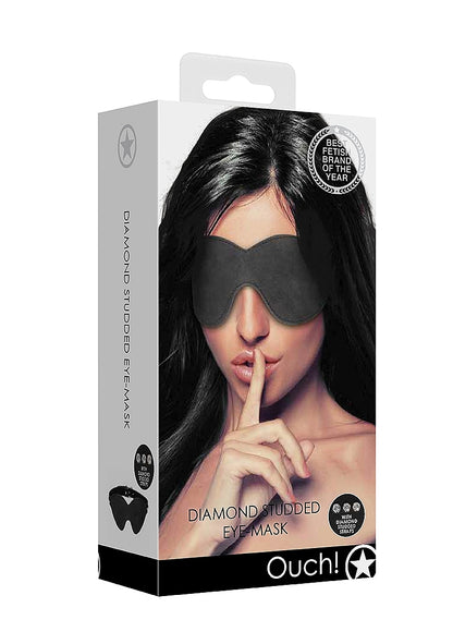 Diamond Studded Eye-Mask - Black