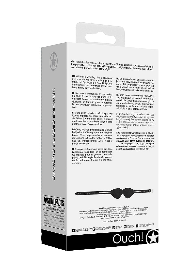 Diamond Studded Eye-Mask - Black