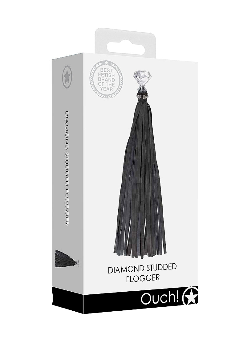 Diamond Studded Whip - Black