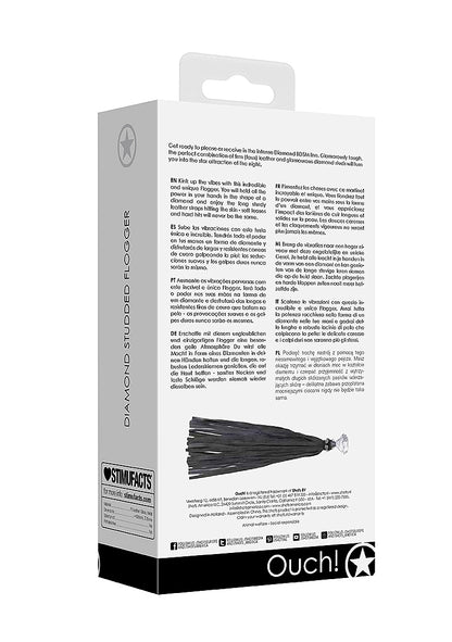 Diamond Studded Whip - Black