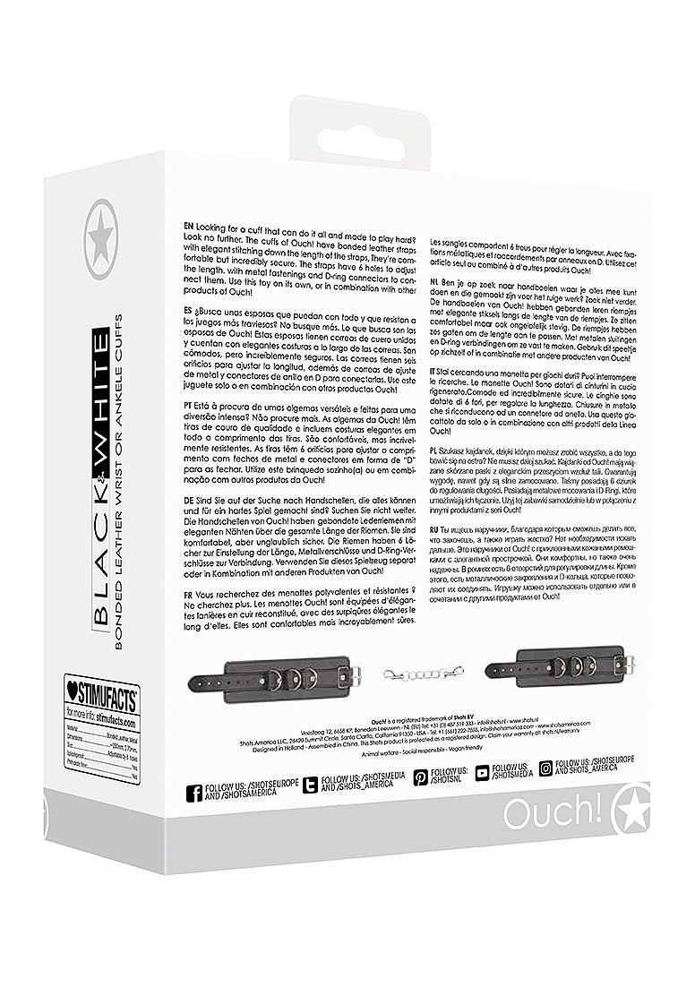 Bonded Leather Hand or Ankle Cuffs