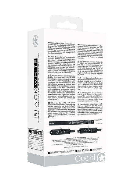 Bonded Leather Collar With Hand Cuffs