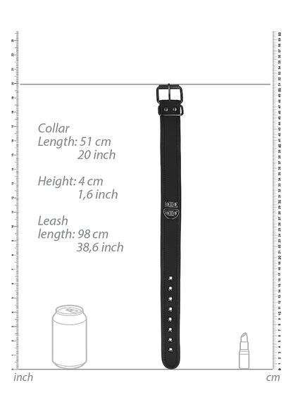 Ouch Puppy Play - Neoprene Collar With Chain