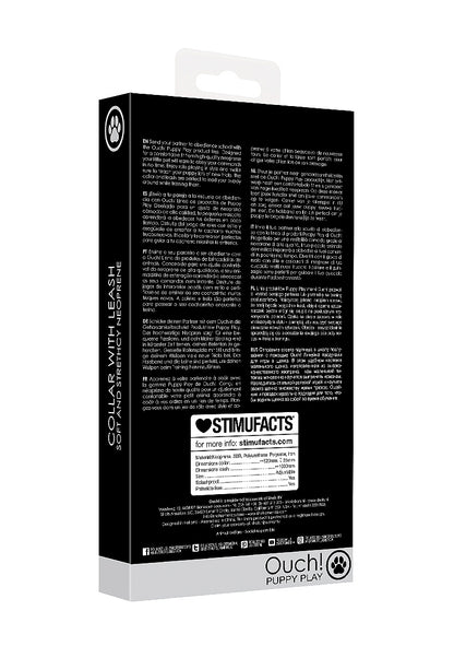 Ouch Puppy Play - Neoprene Collar With Chain