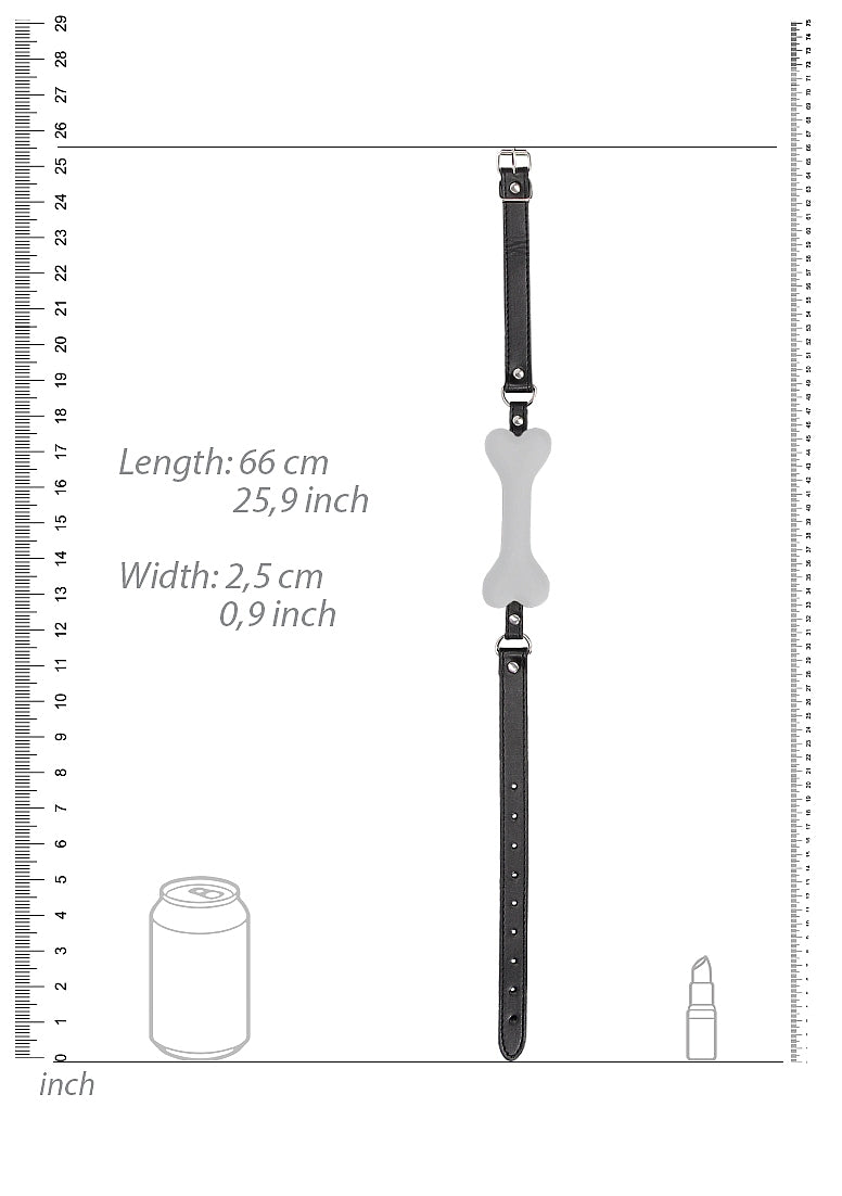 Ouch Puppy Play - Silicone Bone Gag - White