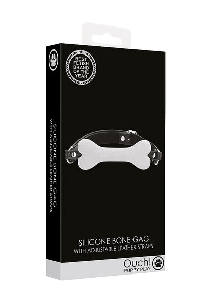 Ouch Puppy Play - Silicone Bone Gag - White