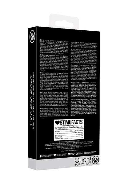 Ouch Puppy Play - Silicone Bone Gag - White