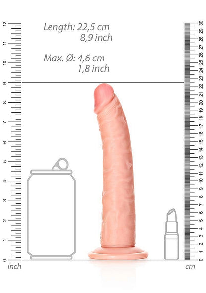 Slim Realistic Dildo with Suction Cup - 8"/20.5