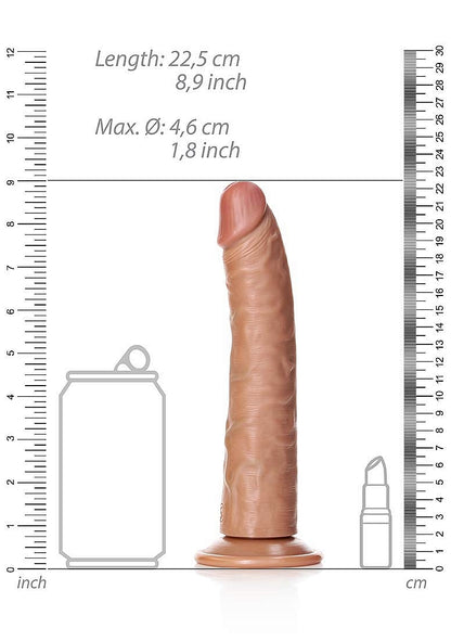 Slim Realistic Dildo with Suction Cup - 8"/20.5
