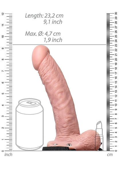 Hollow Strap-on with Balls 18 cm