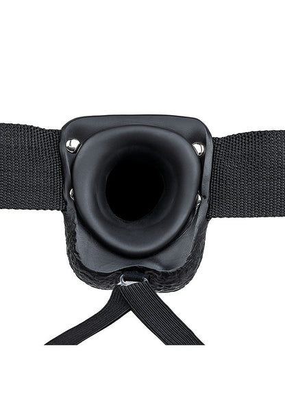 Vibrating Hollow Strap-on with Balls - 18 cm