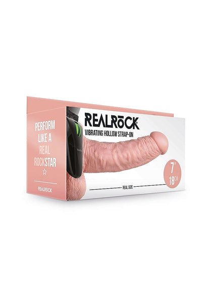 Vibrating Hollow Strap-on with Balls - 7``/ 18