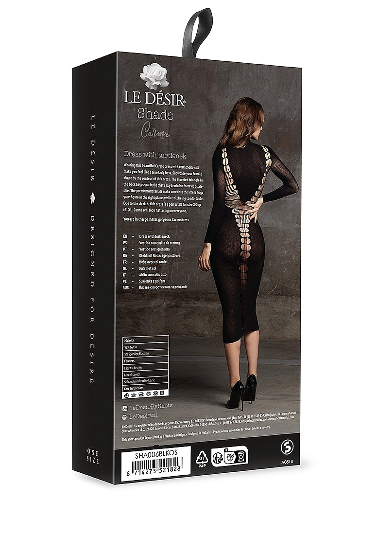 Carme XI - Dress with Turtleneck - Black