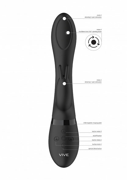 Vive - Mira - Spinning G-spot Rabbit - Black