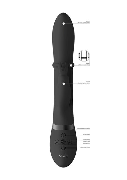 Halo - Stimulating Rings, Vibrating G-Spot Rabbit - Black