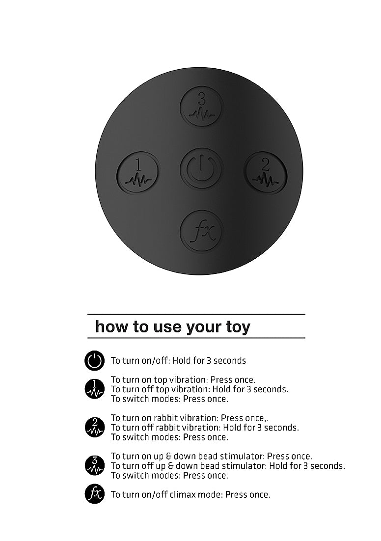 Halo - Stimulating Rings, Vibrating G-Spot Rabbit - Black