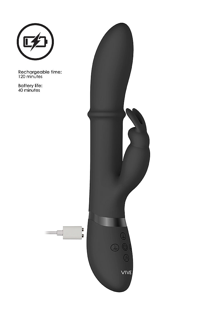 Halo - Stimulating Rings, Vibrating G-Spot Rabbit - Black