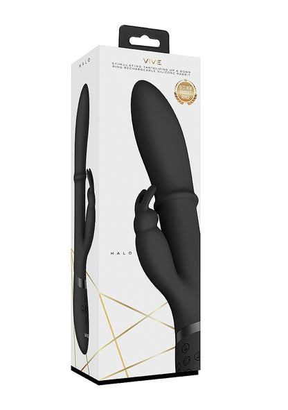 Halo - Stimulating Rings, Vibrating G-Spot Rabbit - Black