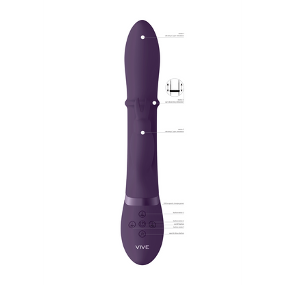 Halo - Stimulating Rings, Vibrating G-Spot Rabbit - Purple
