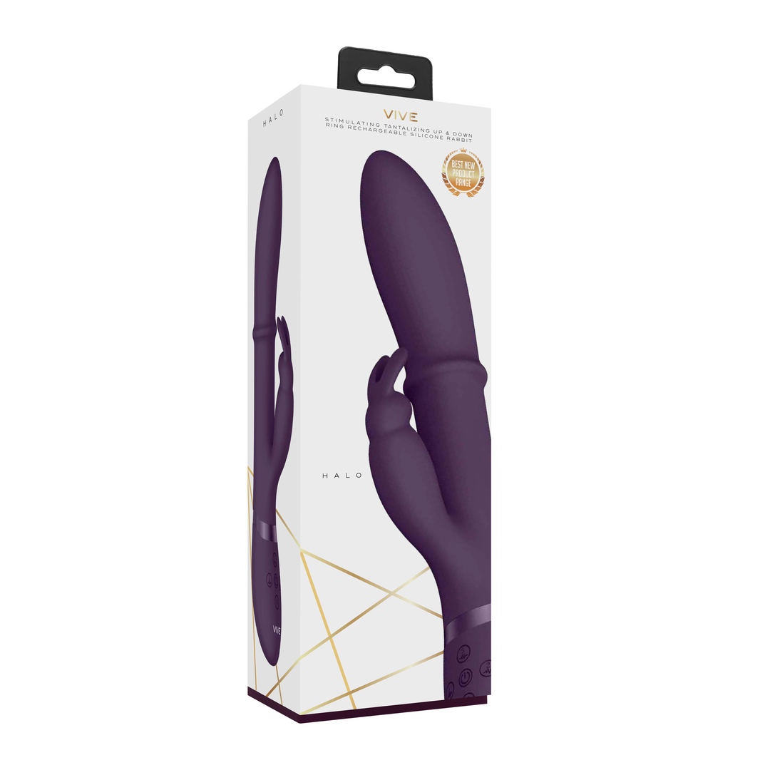 Halo - Stimulating Rings, Vibrating G-Spot Rabbit - Purple