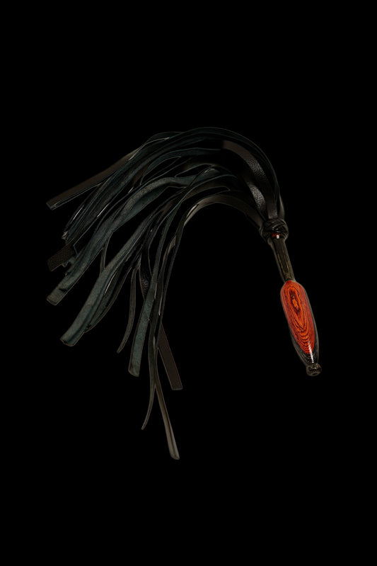 Wood Handle Leather Flogger