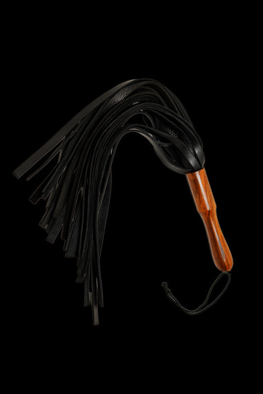 Wood Handle Leather Flogger