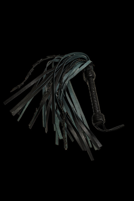 wire leather flogger