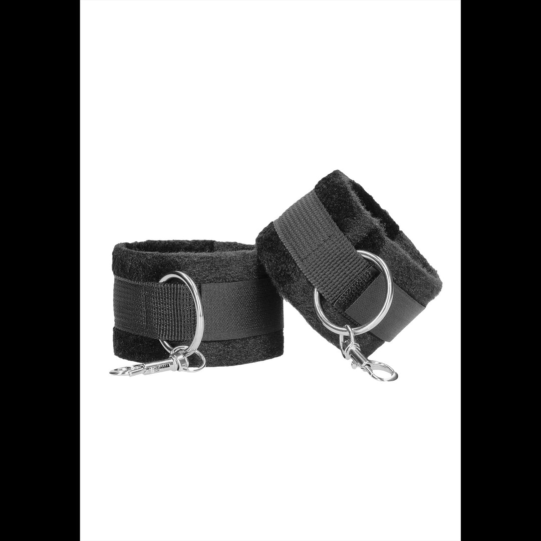 Ouch Black & White Velcro Hand/Ankle Cuffs – Black