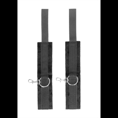 Ouch Black & White Velcro Hand/Ankle Cuffs – Black