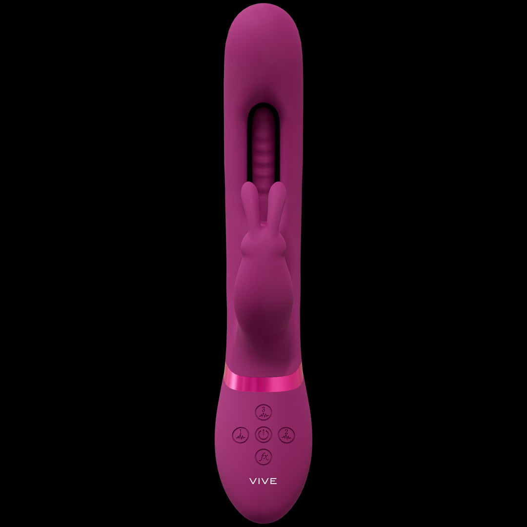 Mika - Triple Rabbit with G-Spot Flapping - Pink