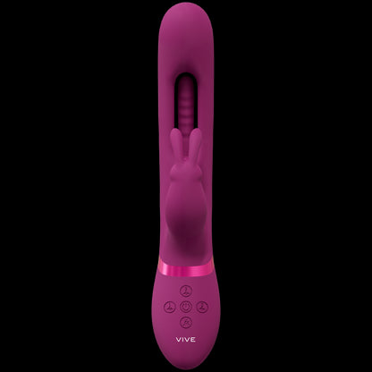Mika - Triple Rabbit with G-Spot Flapping - Pink