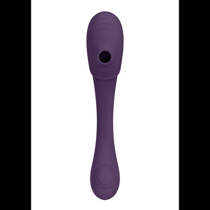 Mirai - Vibromasseur pliable à double extrémité à ondes pulsées et à ondes aériennes - Violet